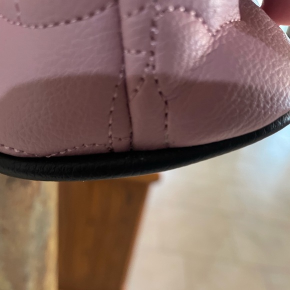 LUV BETSEY Pink Quilted Crossbody Handbag with Black Accents double straps EUC - Picture 5 of 14